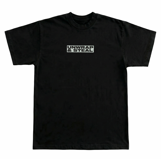 Silver Logo Tee Black