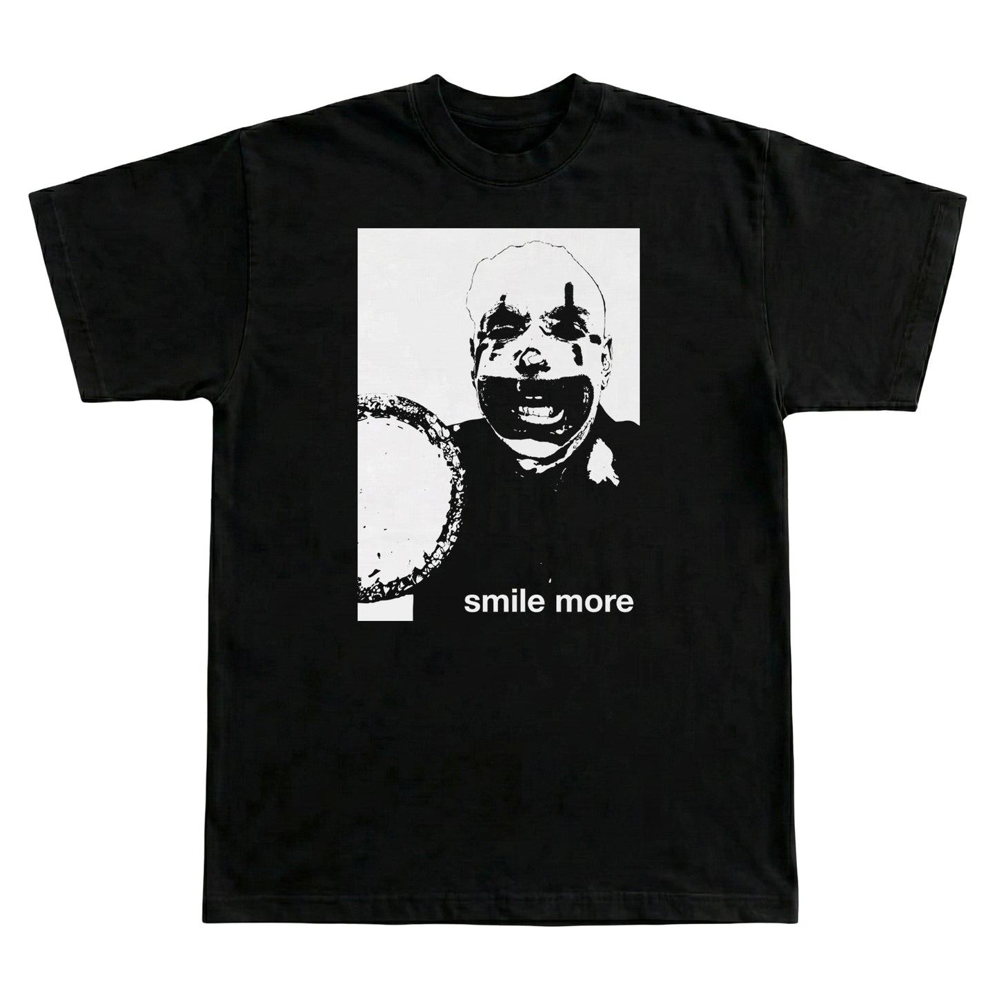 Smile More Black Tee