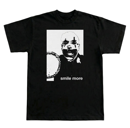 Smile More Black Tee