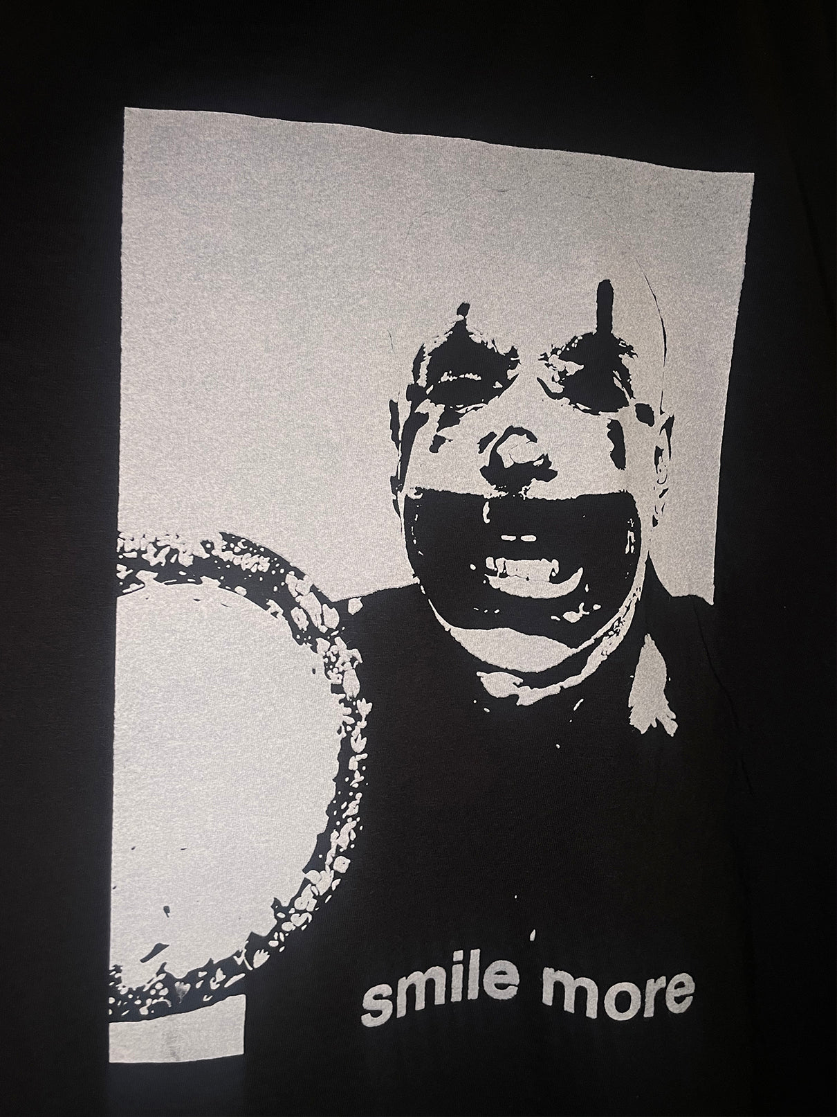 Smile More Black Tee