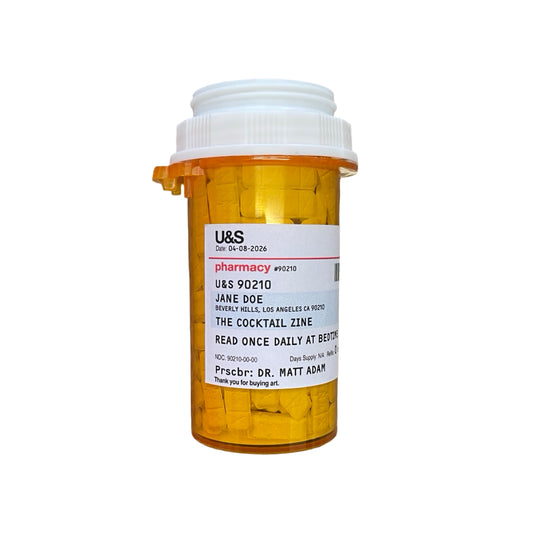 Cocktail Zine in Pill Bottle