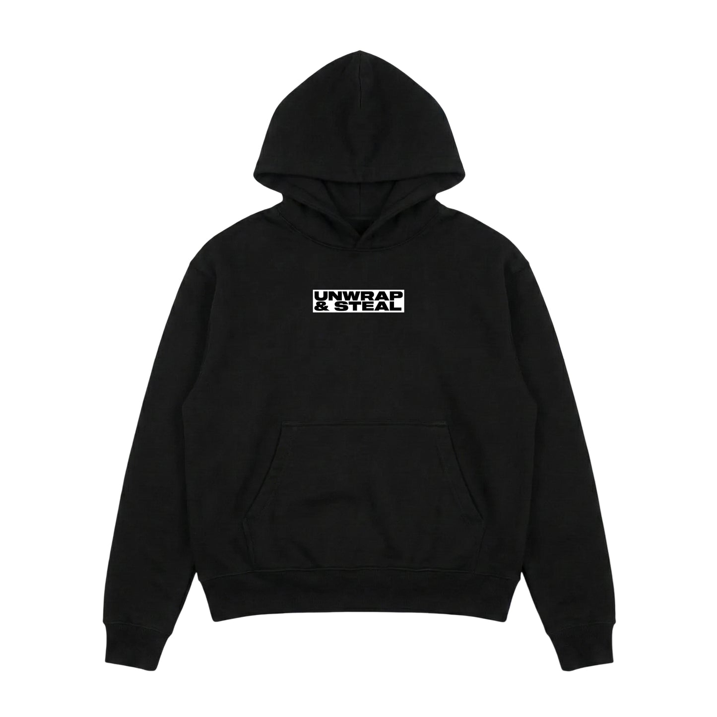 U&S Logo Black Hoodie