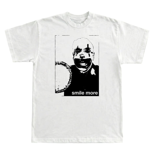 Smile More White Tee